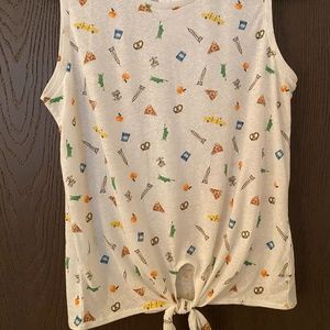 NYC Printed tie-front tank